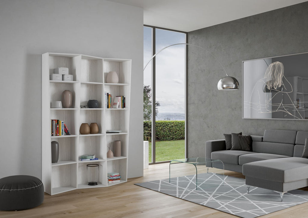 Scaffale libreria per casa ufficio in legno Deducha 3