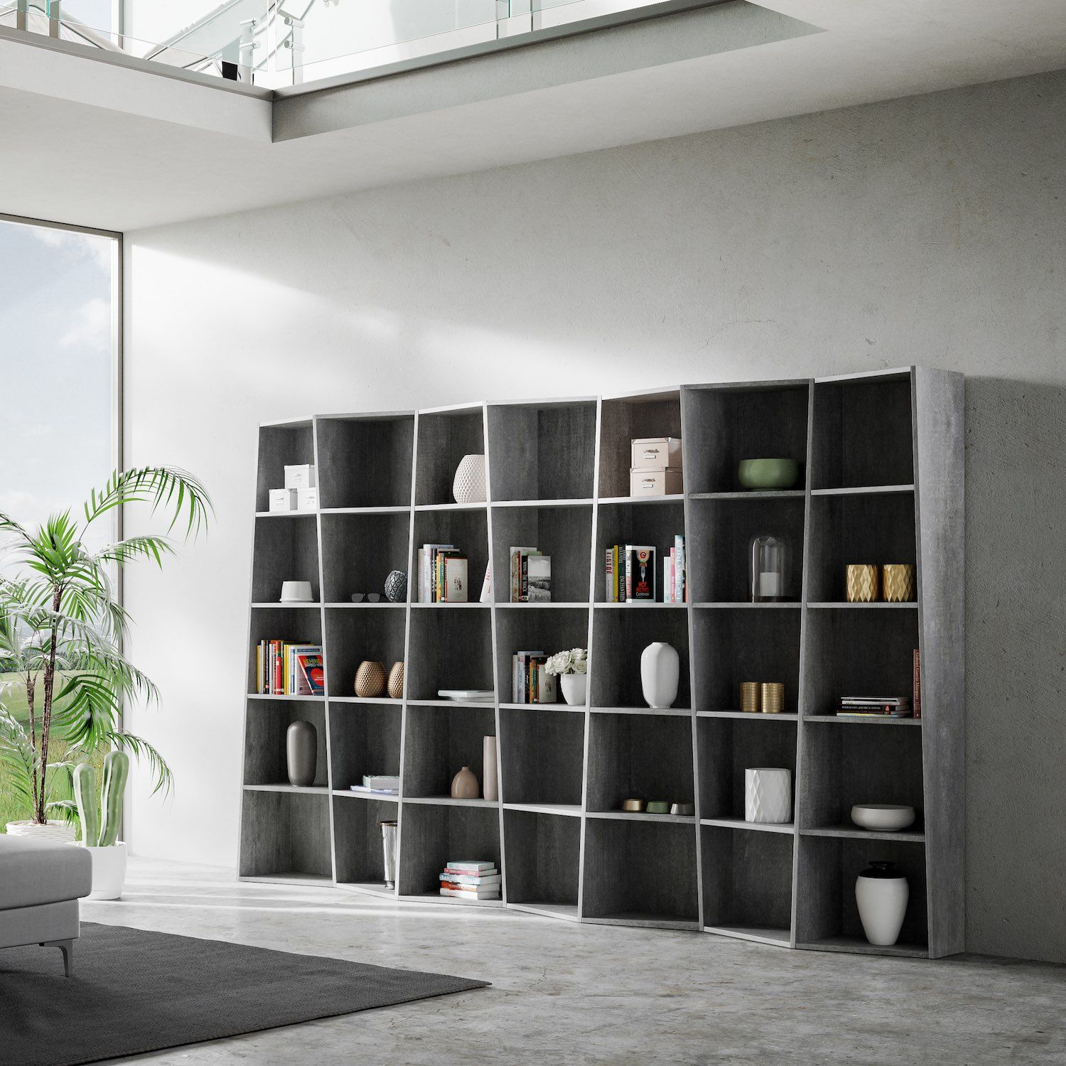 Scaffale libreria moderna per casa o ufficio Deducha 7