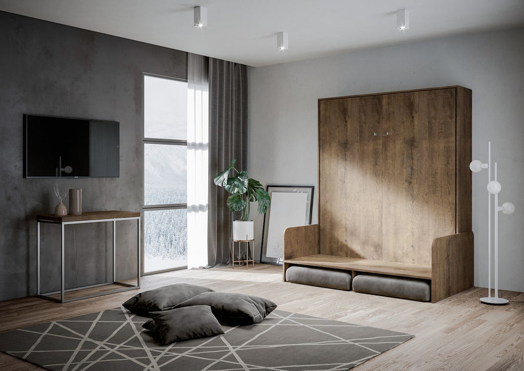 Letto matrimoniale a scomparsa con divano Lexton