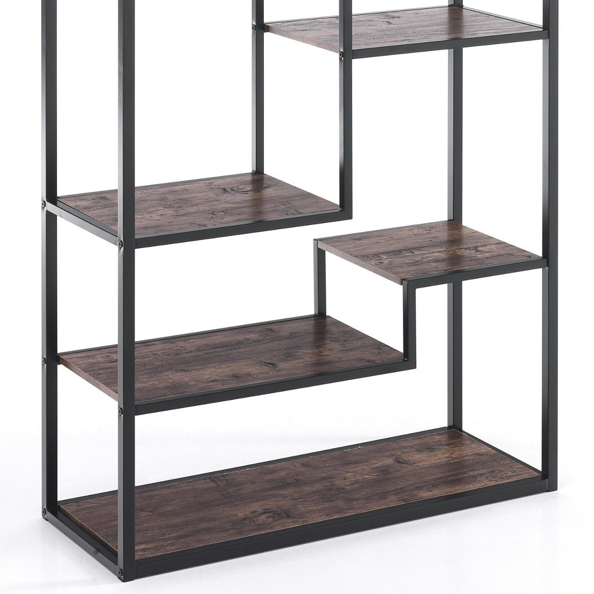 Libreria divisoria bifacciale in metallo e legno Unisocom