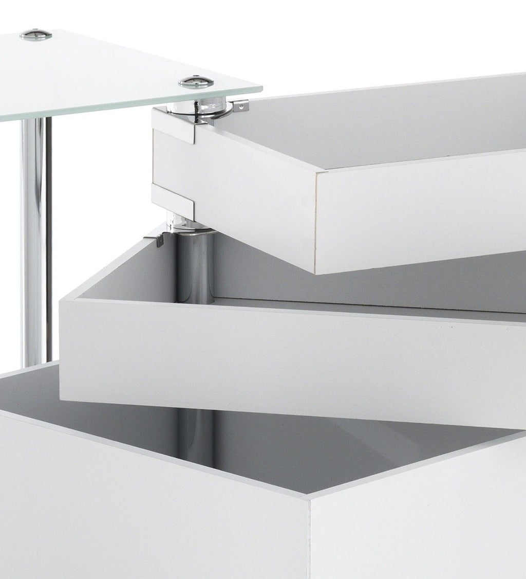 Cassettiera da scrivania con ruote e 5 cassetti Dennis