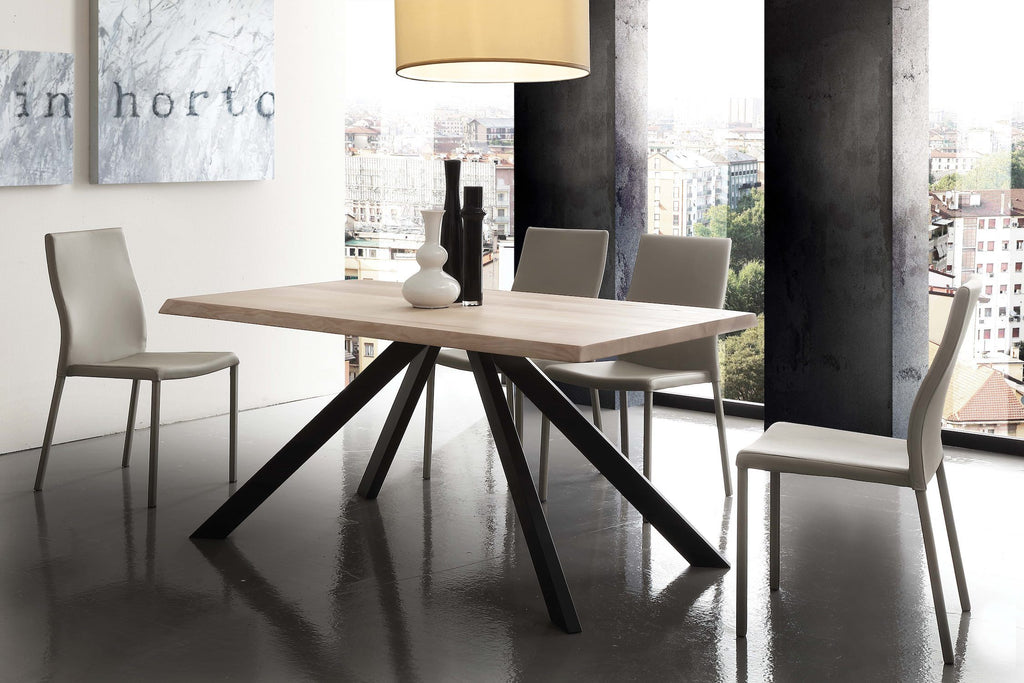 Tavolo da cucina in metallo e legno Learn