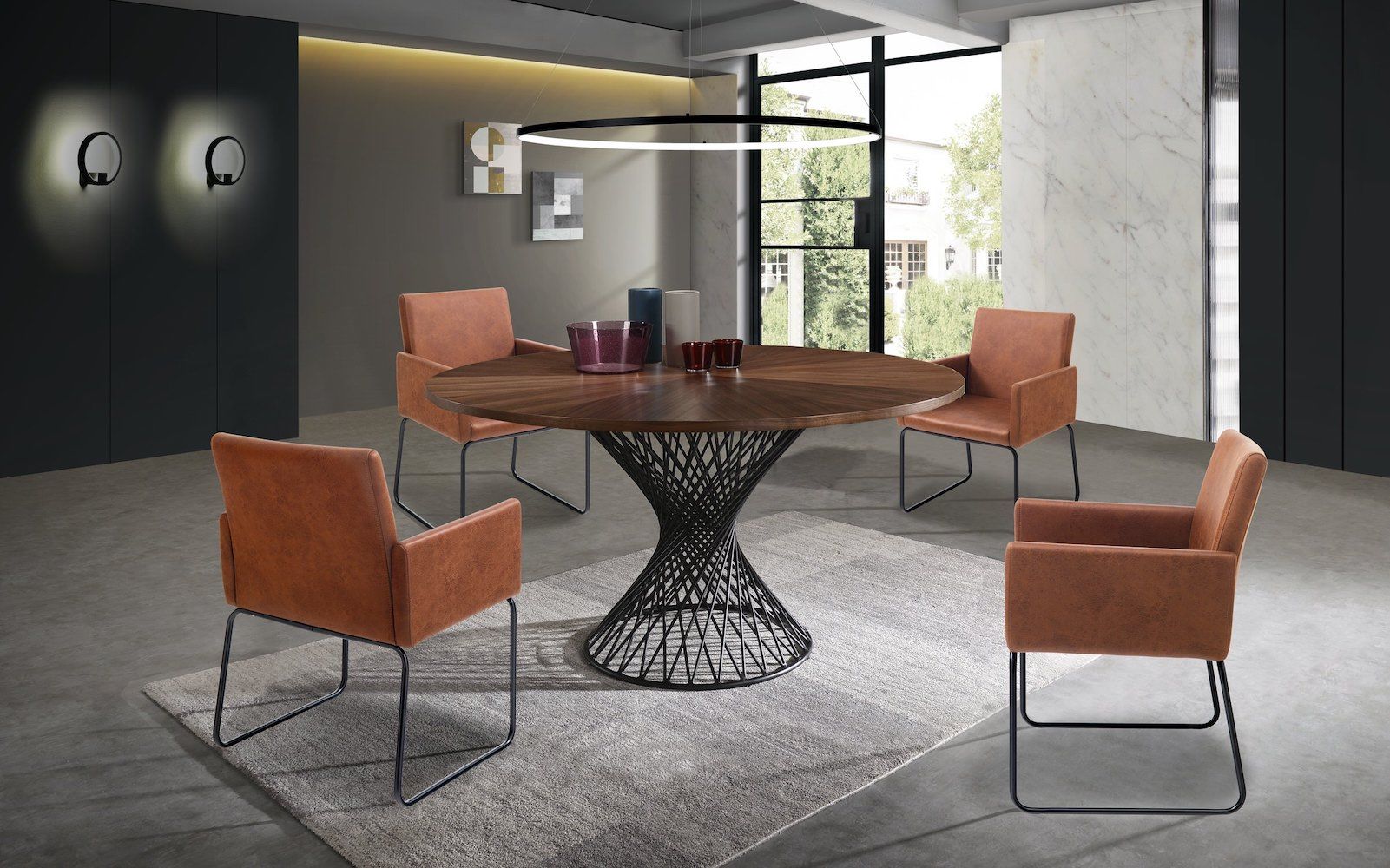 Applique da parete a LED in alluminio Rockin Nero