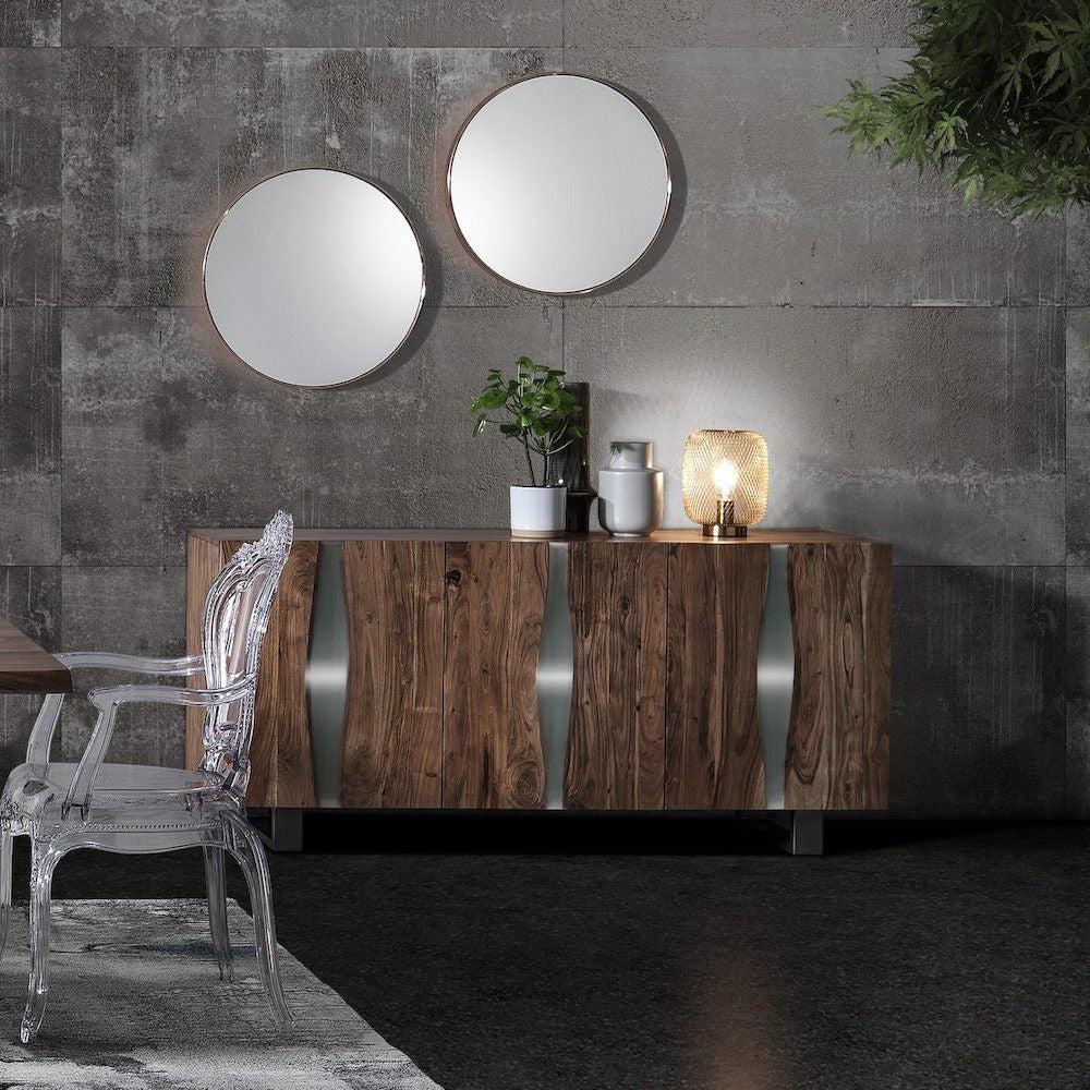 Credenza bassa in legno massello di acacia Riddal