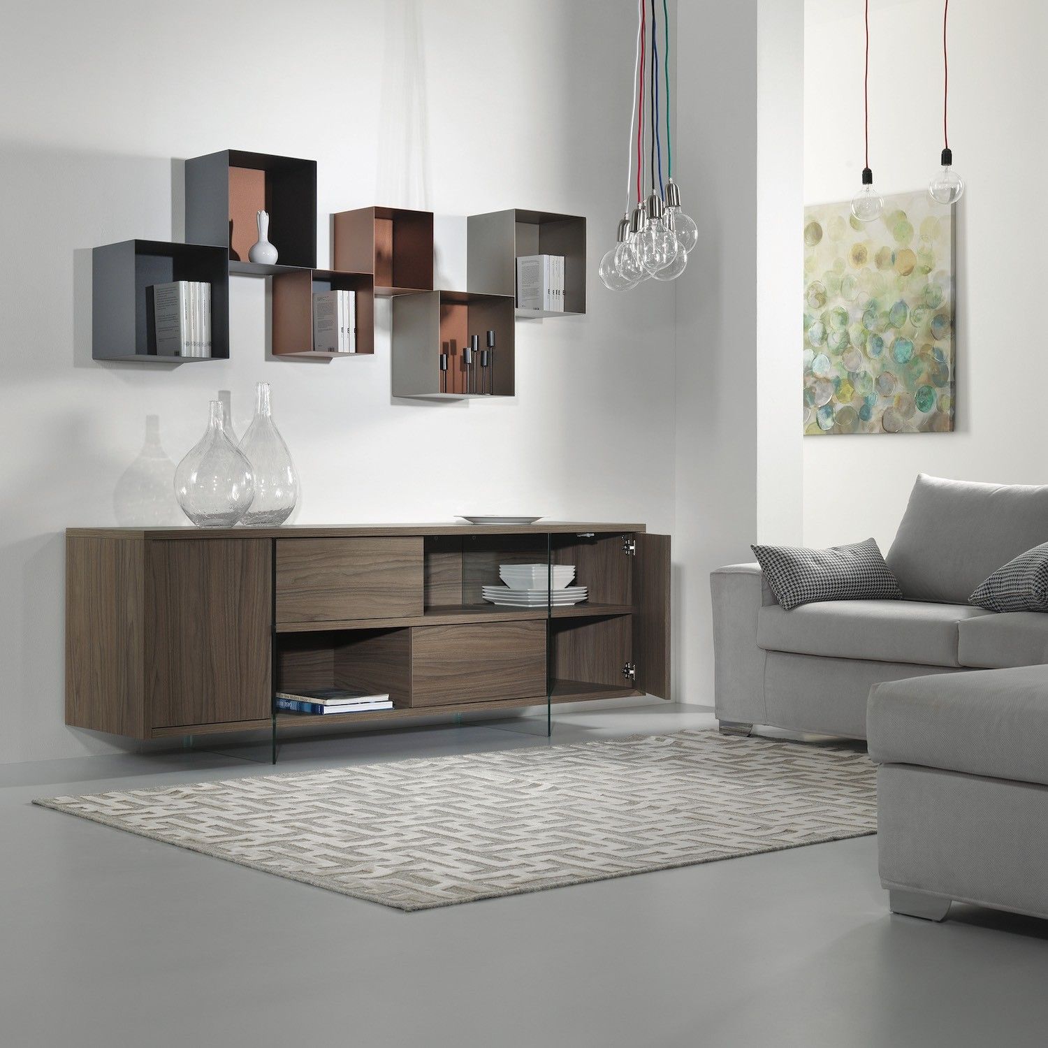 Madia moderna porta TV in legno Benoit