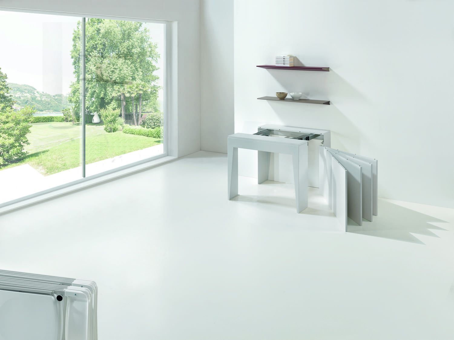 Consolle allungabile con sedie incorporate Glen