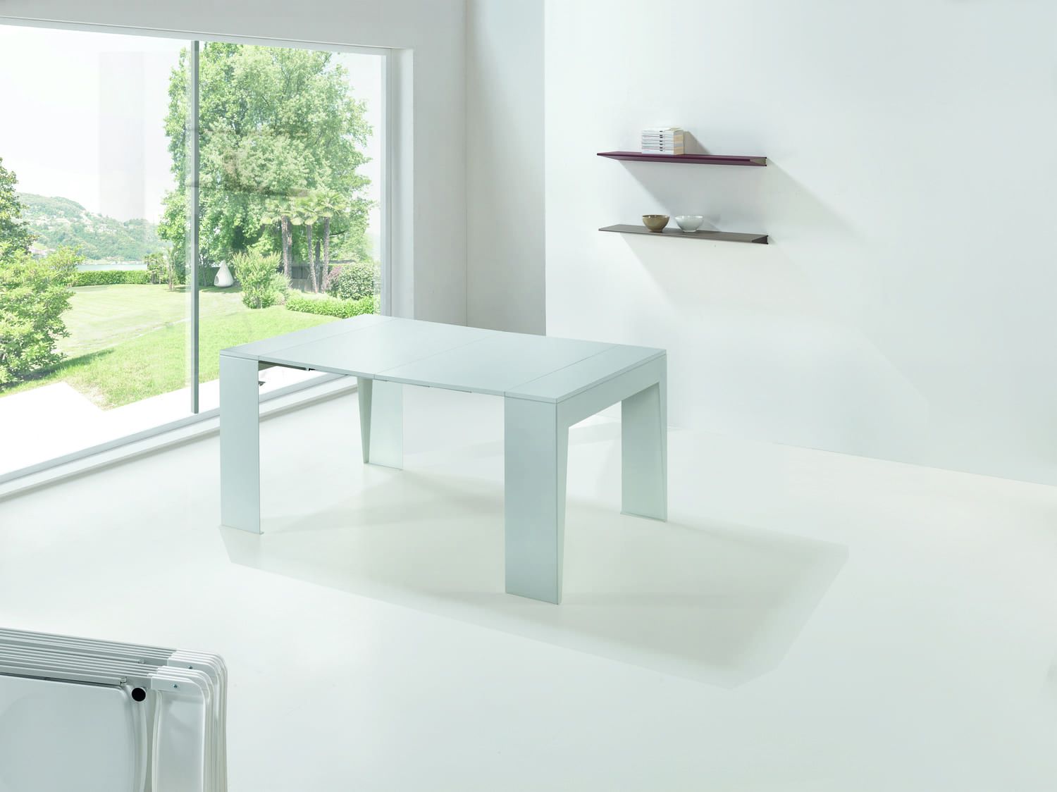 Consolle allungabile con sedie incorporate Glen