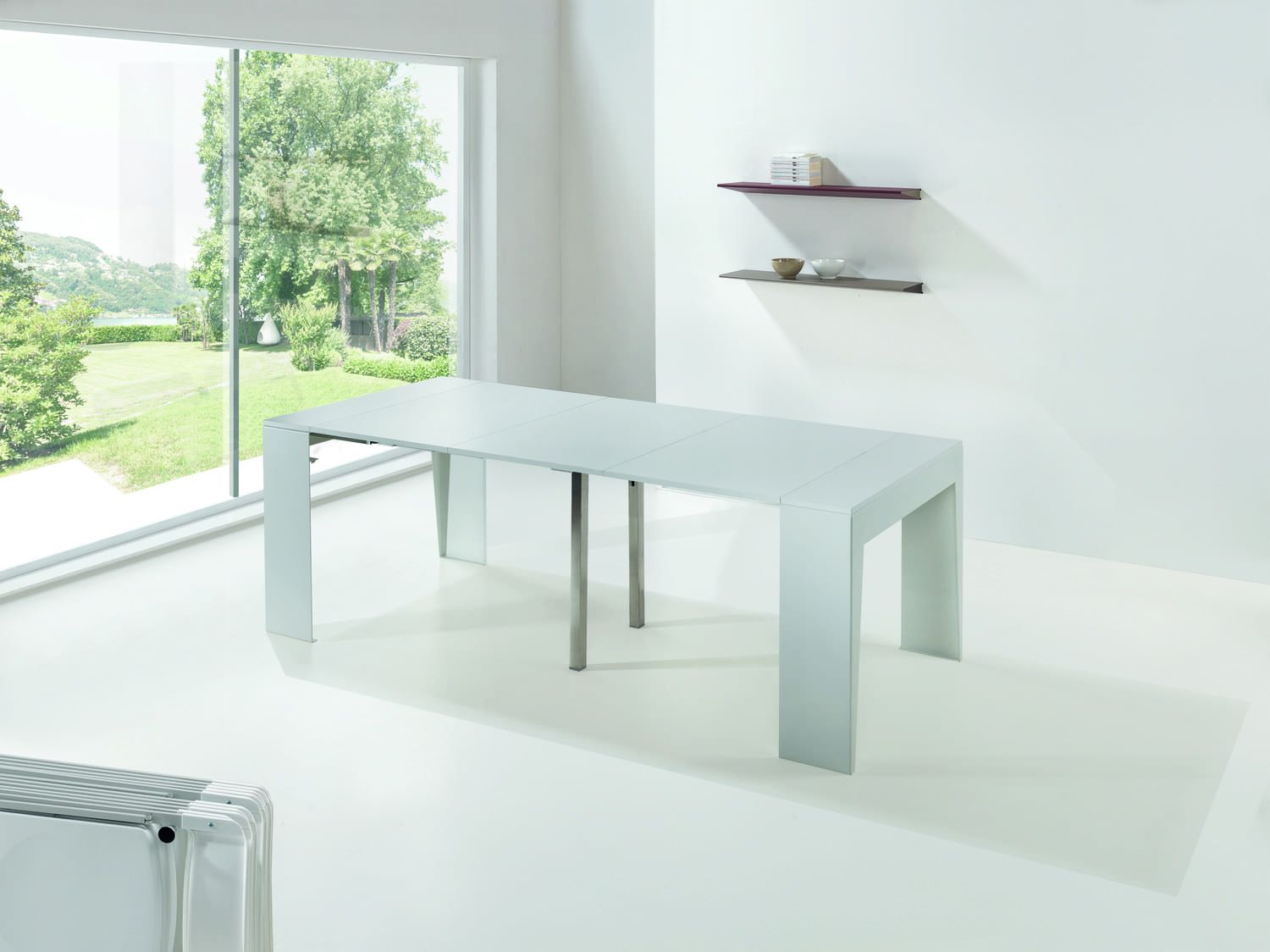 Consolle allungabile con sedie incorporate Glen