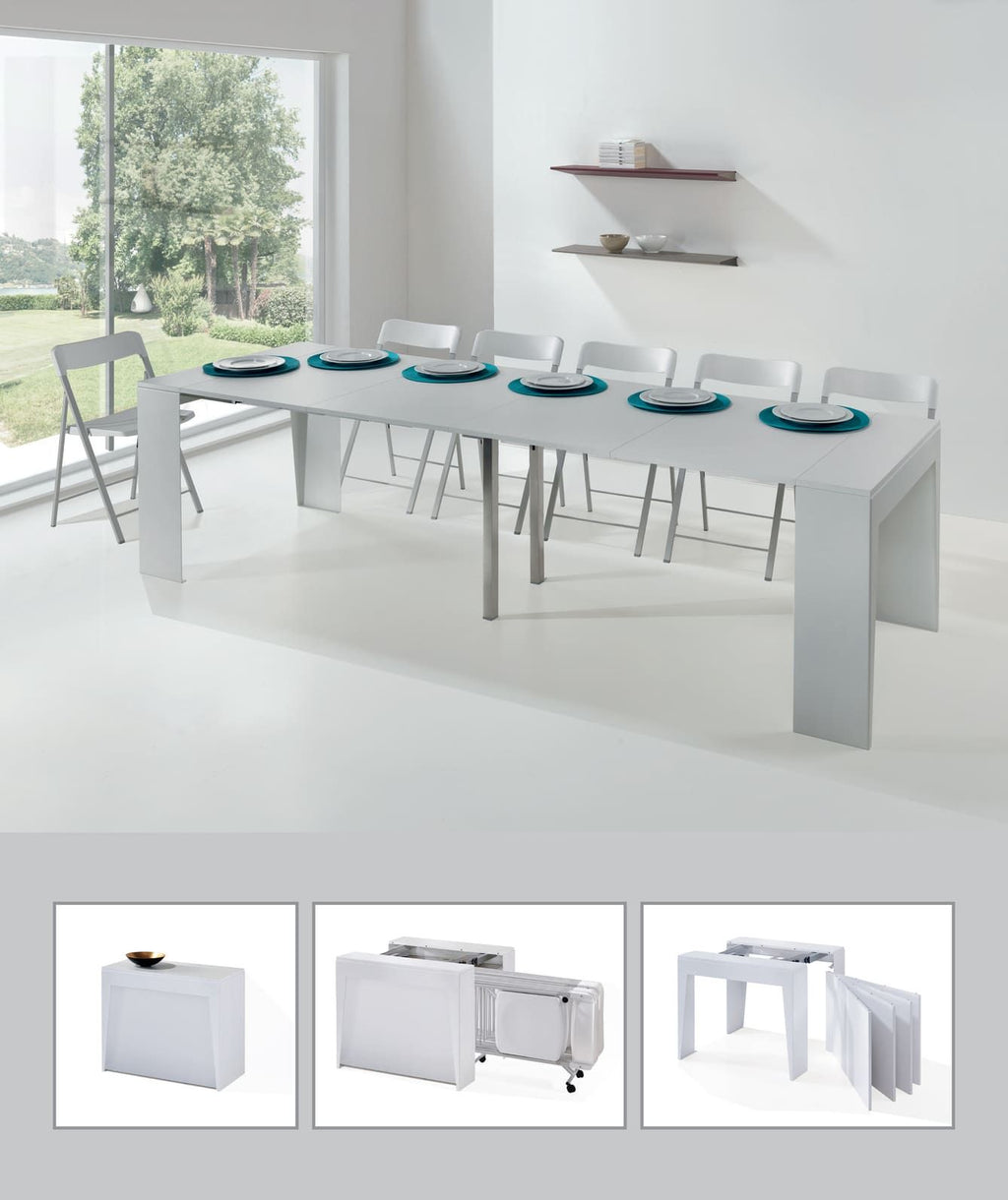 Consolle allungabile con sedie incorporate Glen