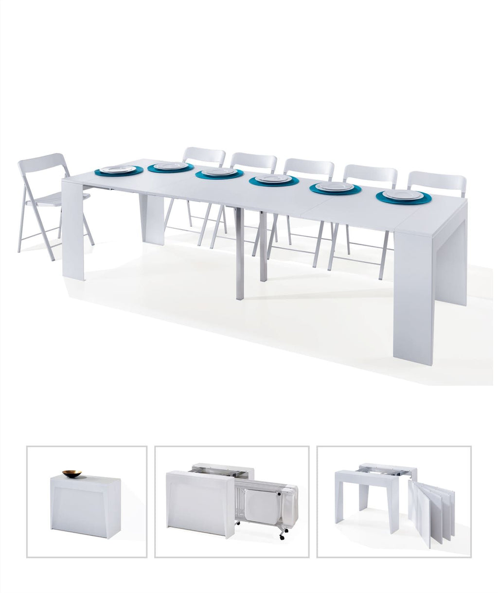 Consolle allungabile con sedie incorporate Glen