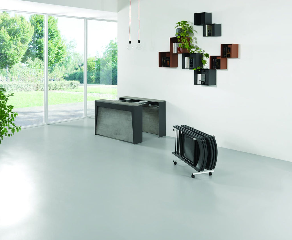 Tavolo consolle allungabile con sedie Glen