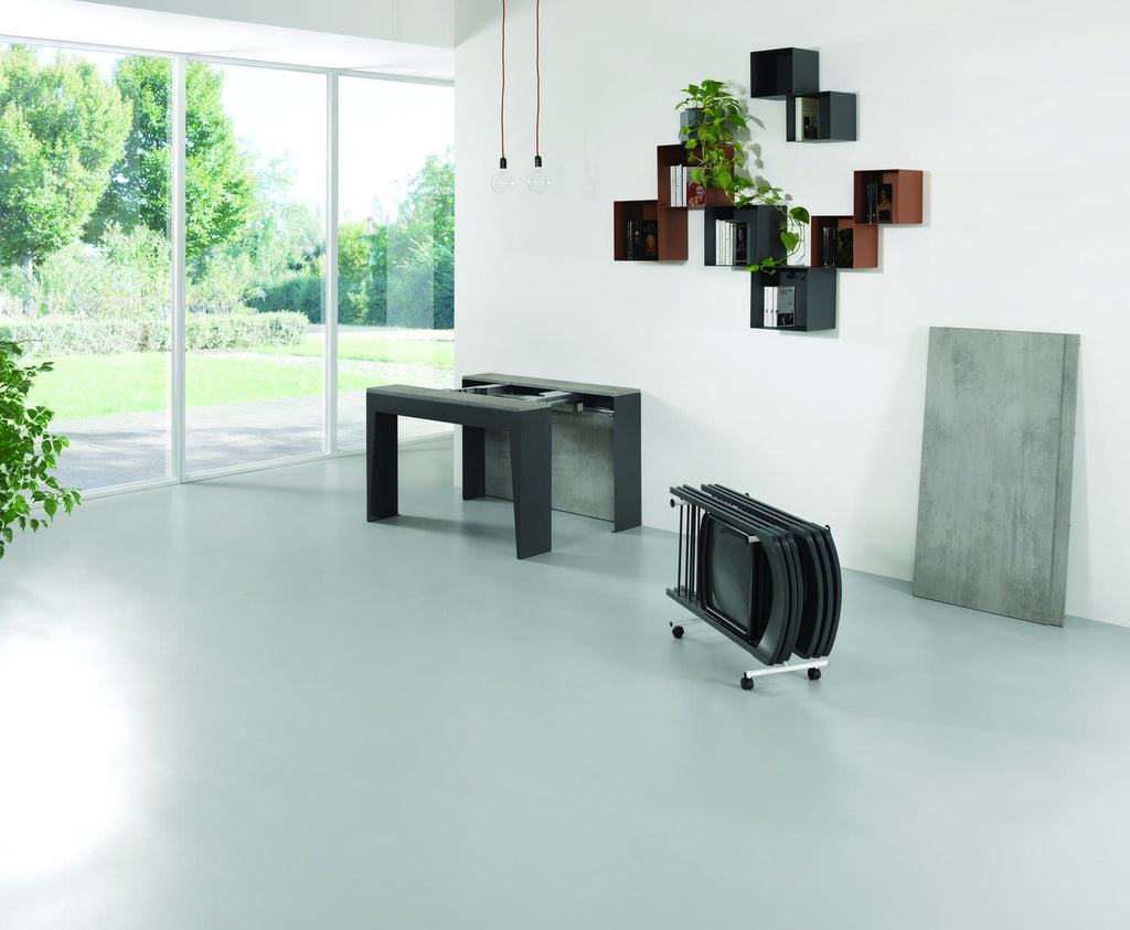 Tavolo consolle allungabile con sedie Glen