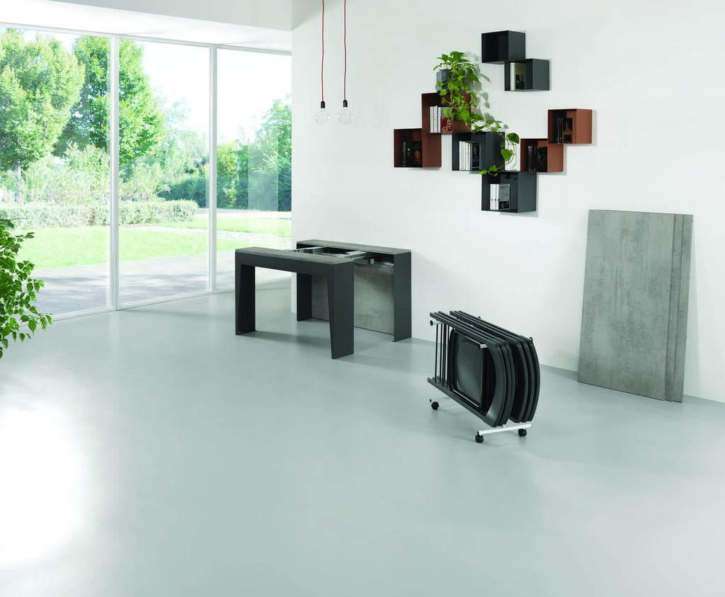 Tavolo consolle allungabile con sedie Glen