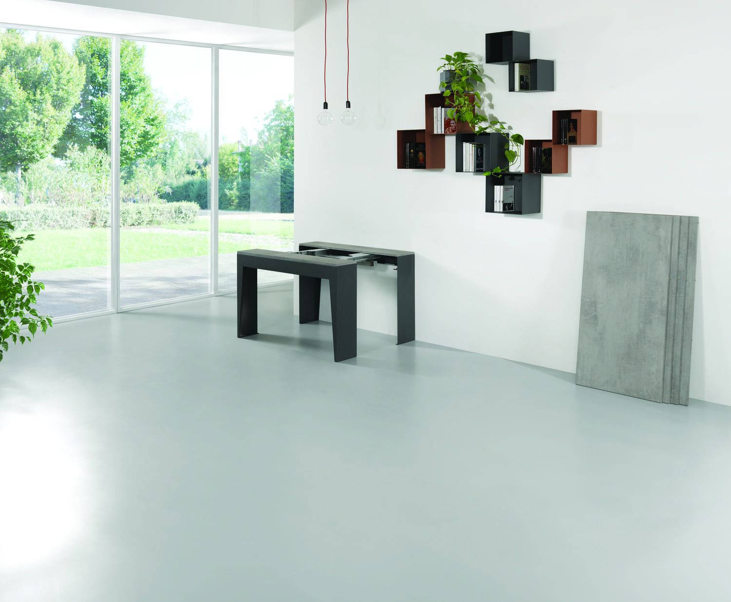 Tavolo consolle allungabile con sedie Glen