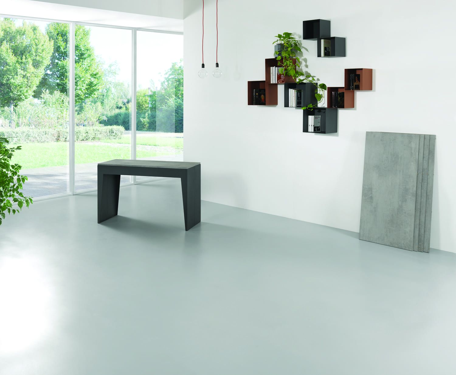 Tavolo consolle allungabile con sedie Glen