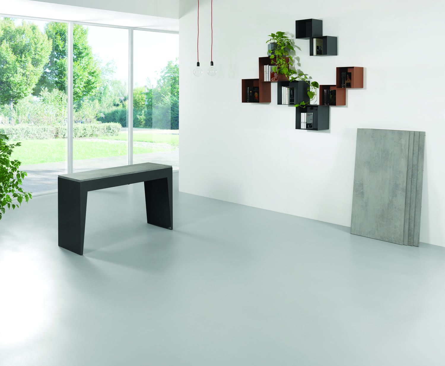 Tavolo consolle allungabile con sedie Glen