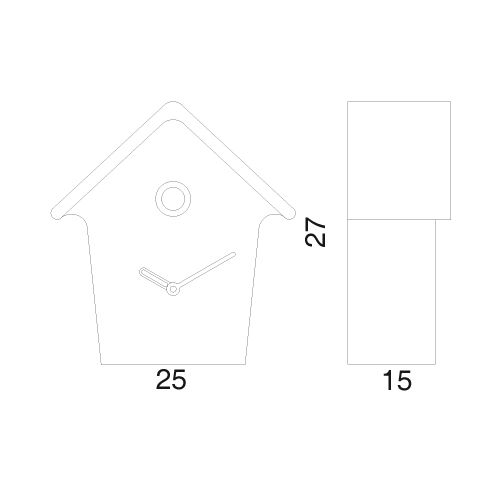 Orologio da muro a cucù Mochi Mochi Wood