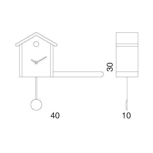 Orologio a cucù da parete con pendolo My House