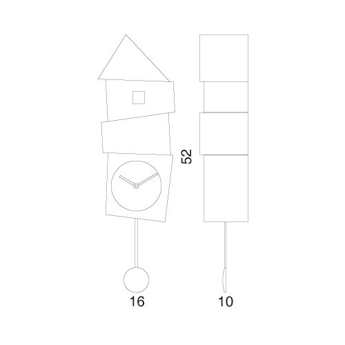 Orologio a cucù da parete con pendolo Crooked