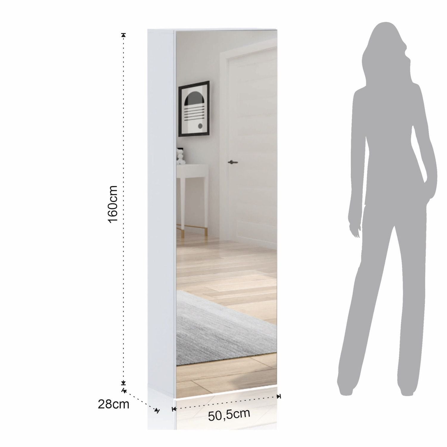 Armadio guardaroba ingresso con specchio Keris B