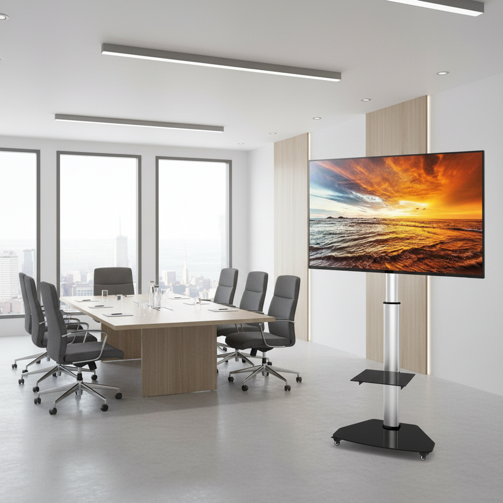 Carrello porta TV Agile regolabile e ruotabile