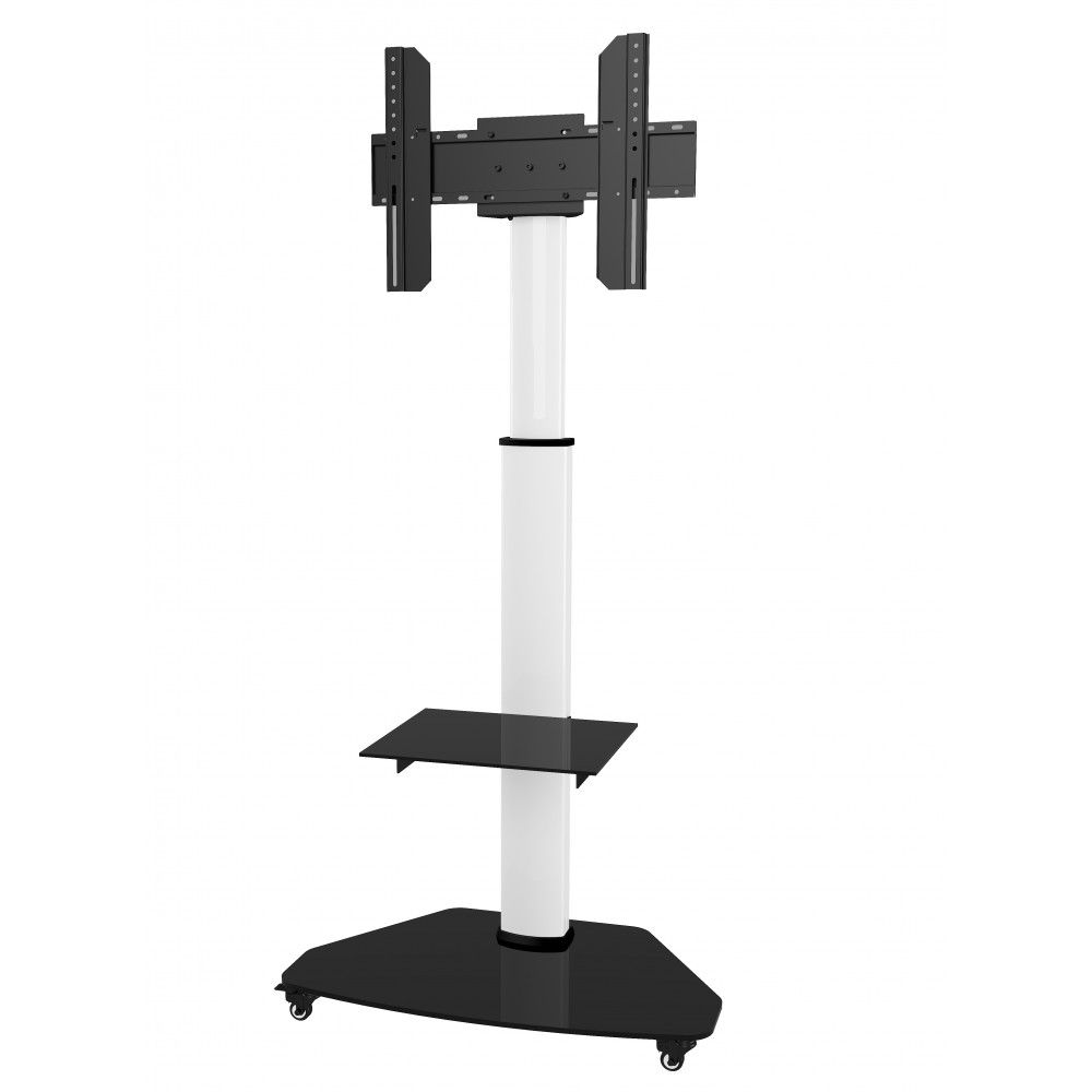 Carrello porta TV regolabile e ruotabile Agile Bianco