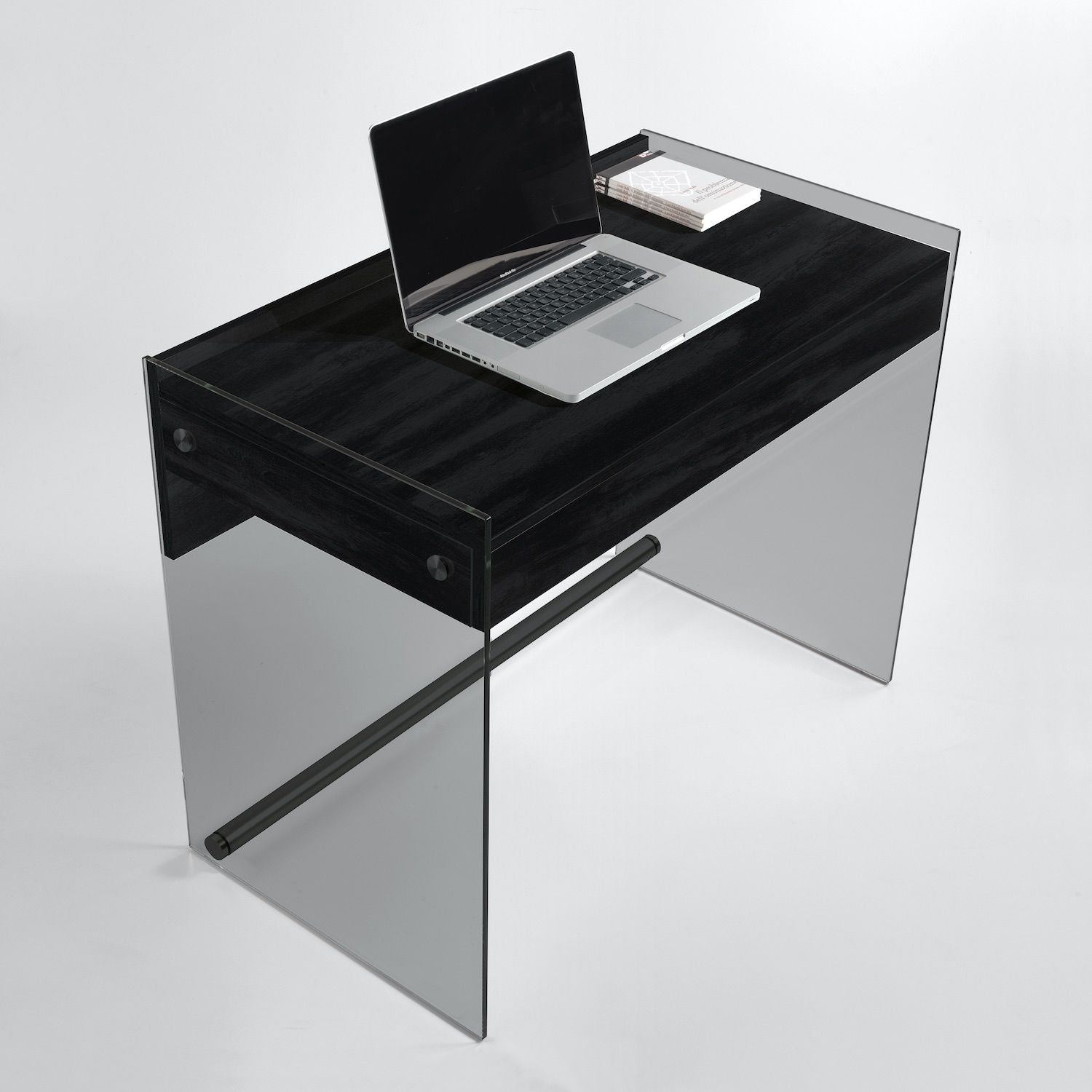 Scrivania per computer Studeo in vetro e laminato