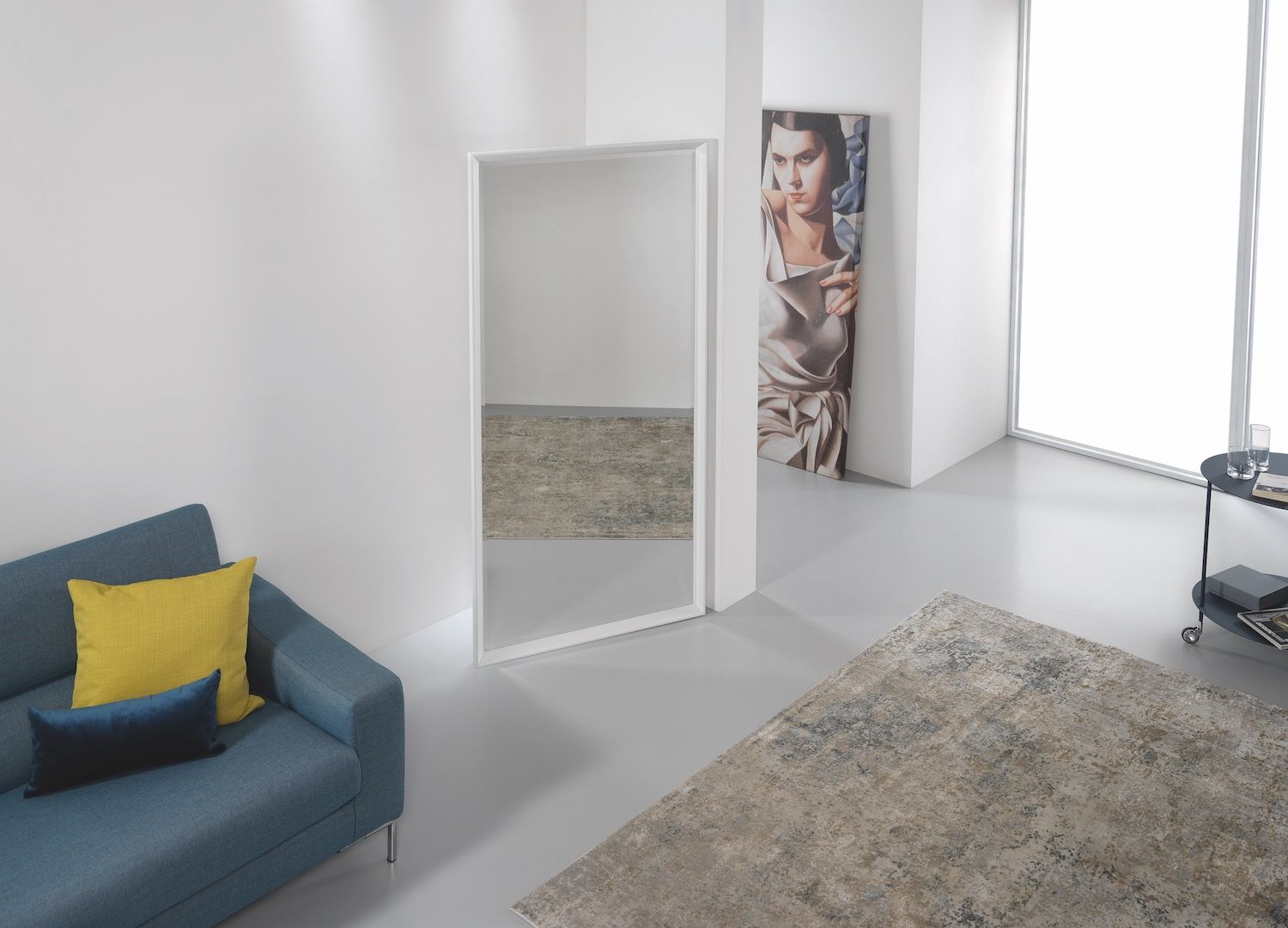 Specchio angolare con cornice in alluminio Angle Vanity