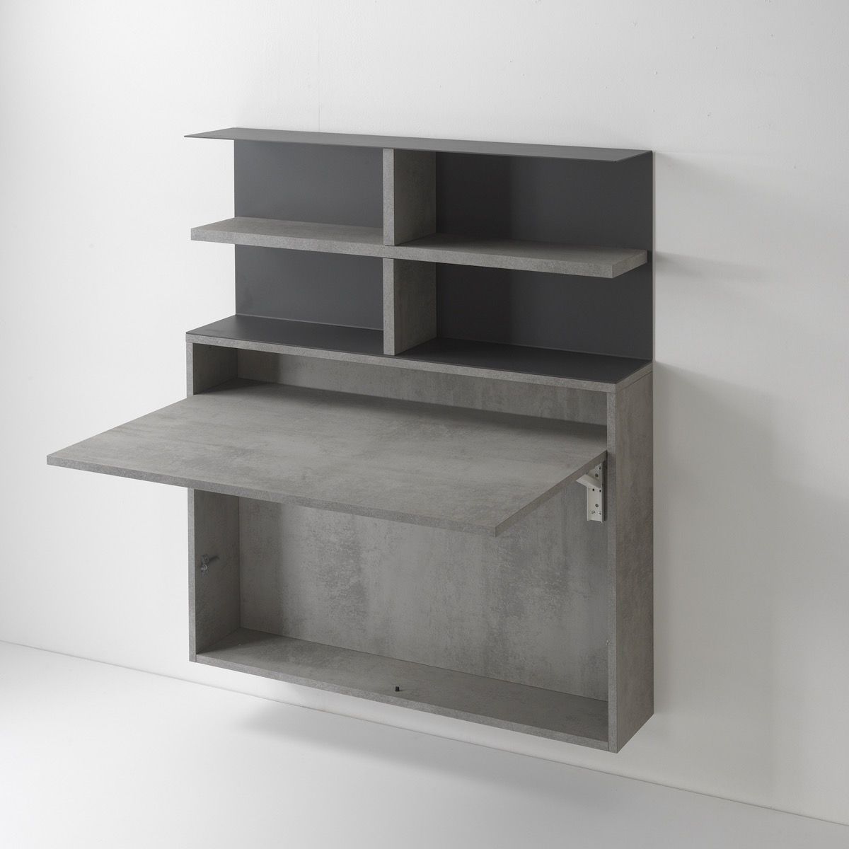 Scrivania a scomparsa con libreria da parete Jacob