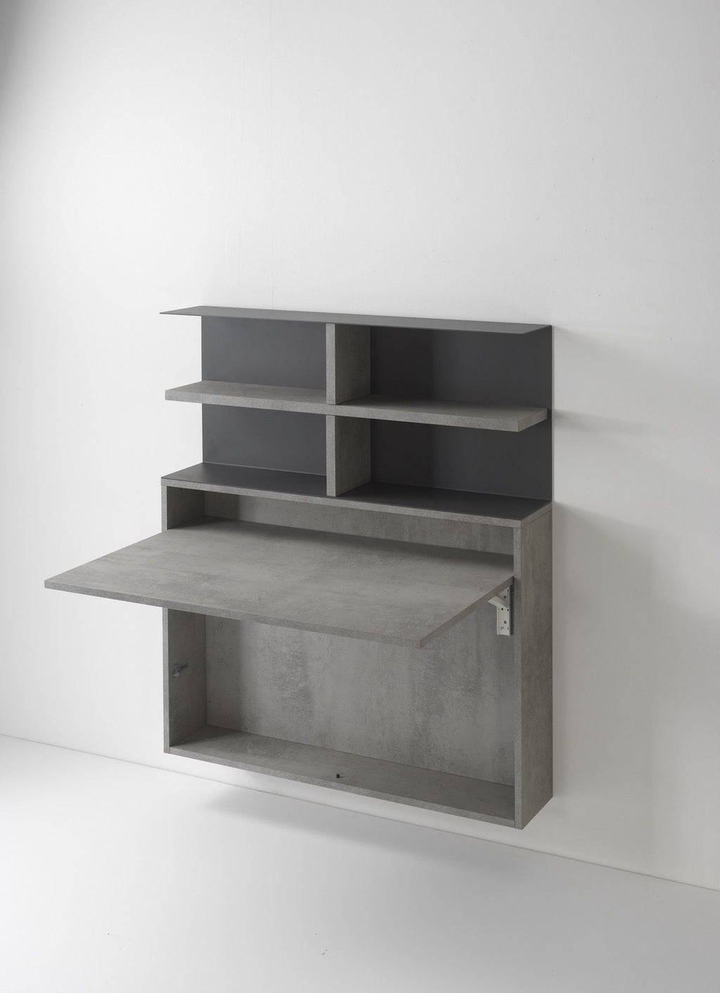 Scrivania a scomparsa con libreria da parete Jacob