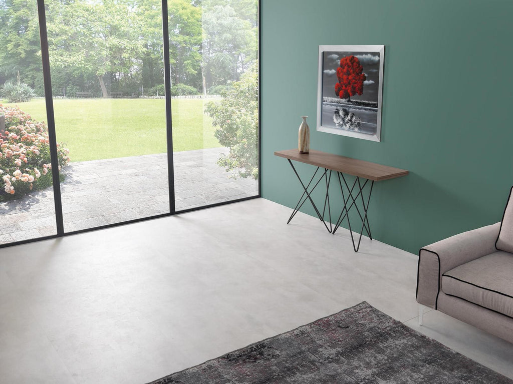 Tavolo consolle apribile a libro in acciaio e laminato Enduring