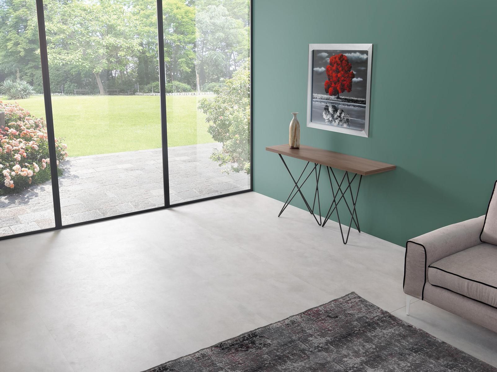 Tavolo consolle apribile a libro in acciaio e laminato Enduring