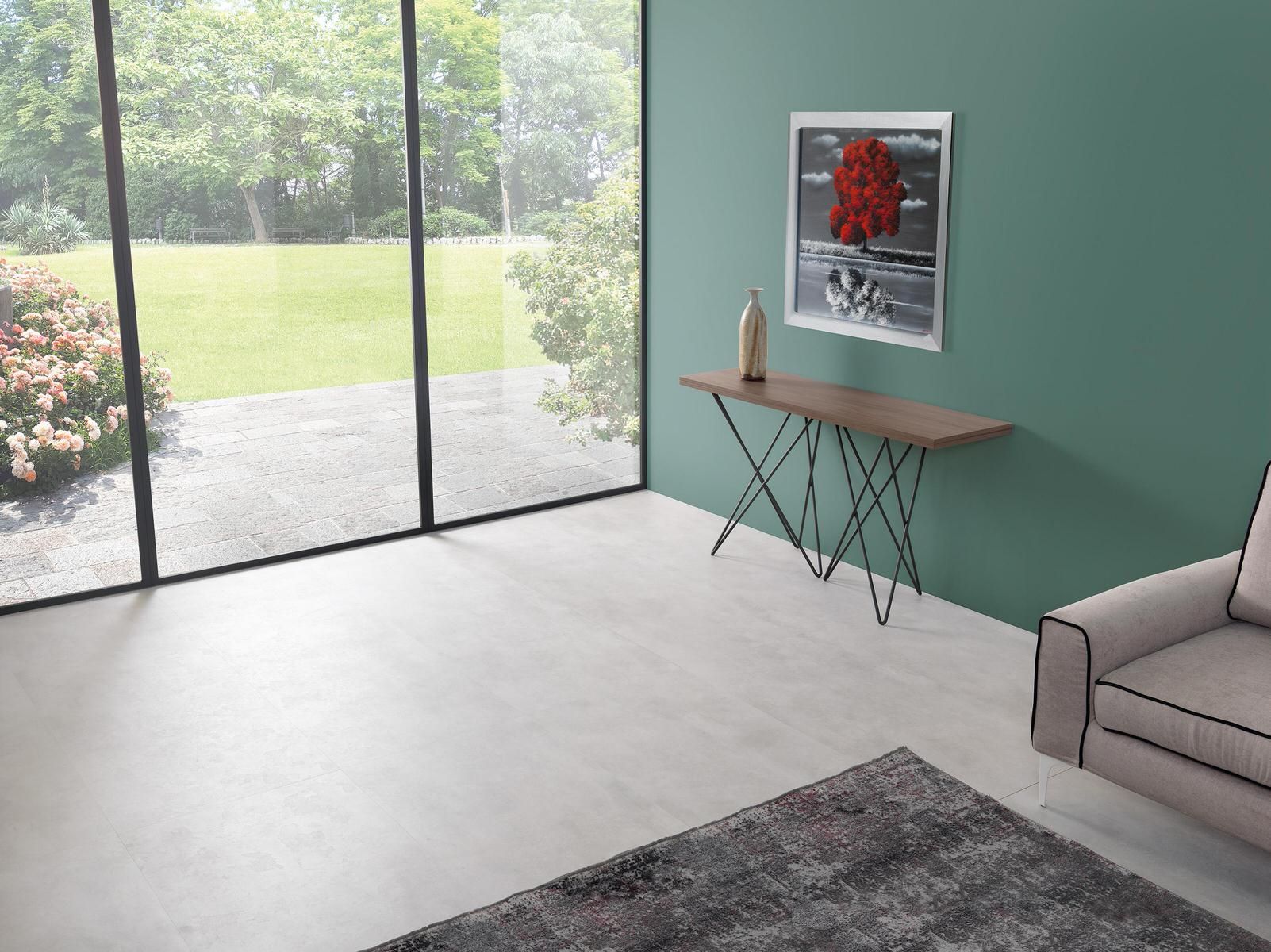 Tavolo consolle apribile a libro in acciaio e laminato Enduring