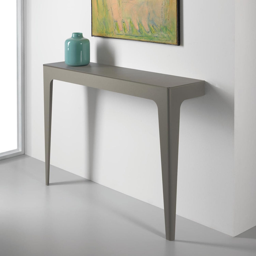 Consolle ingresso in acciaio e vetro Elion