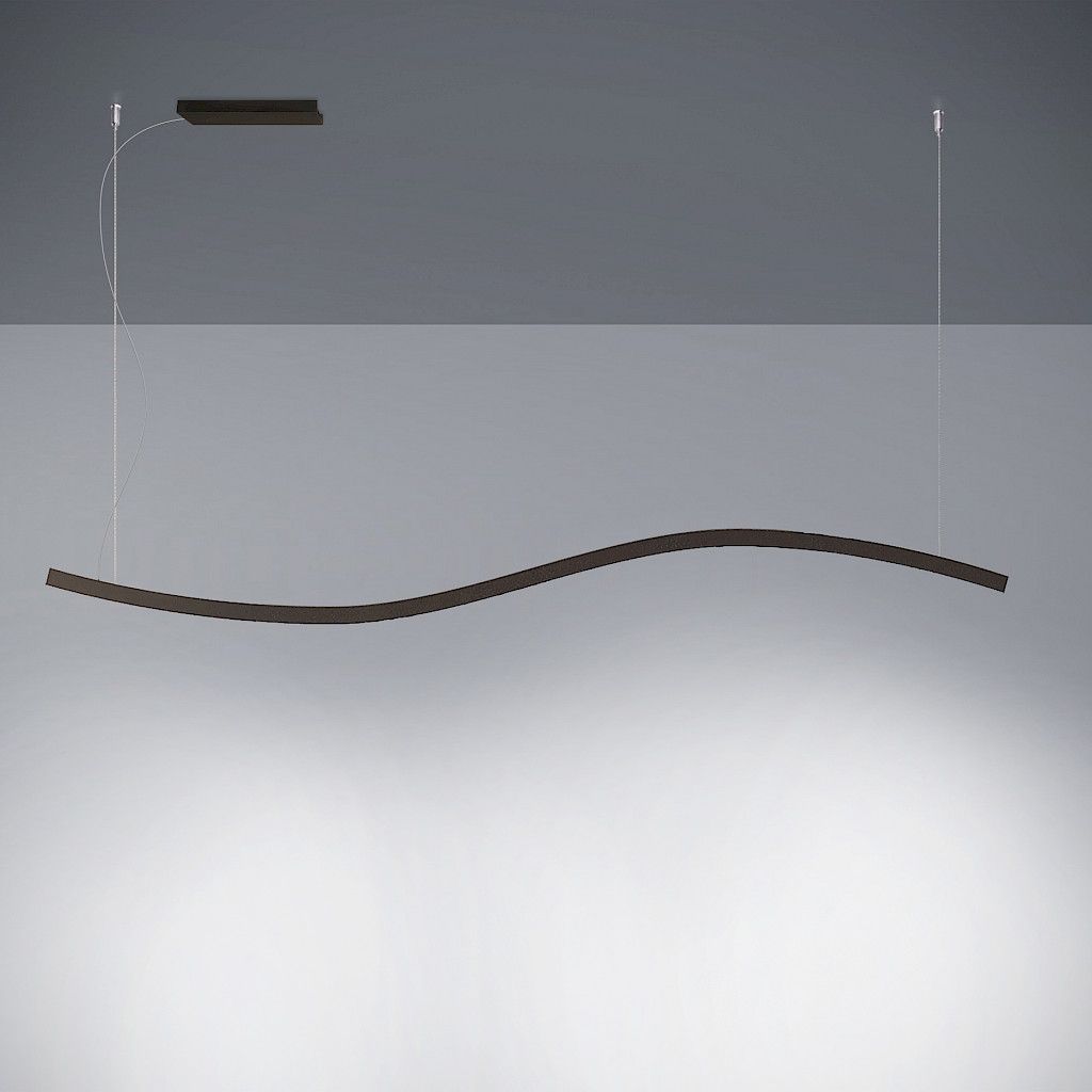 Lampadario a sospensione Curve a LED in alluminio