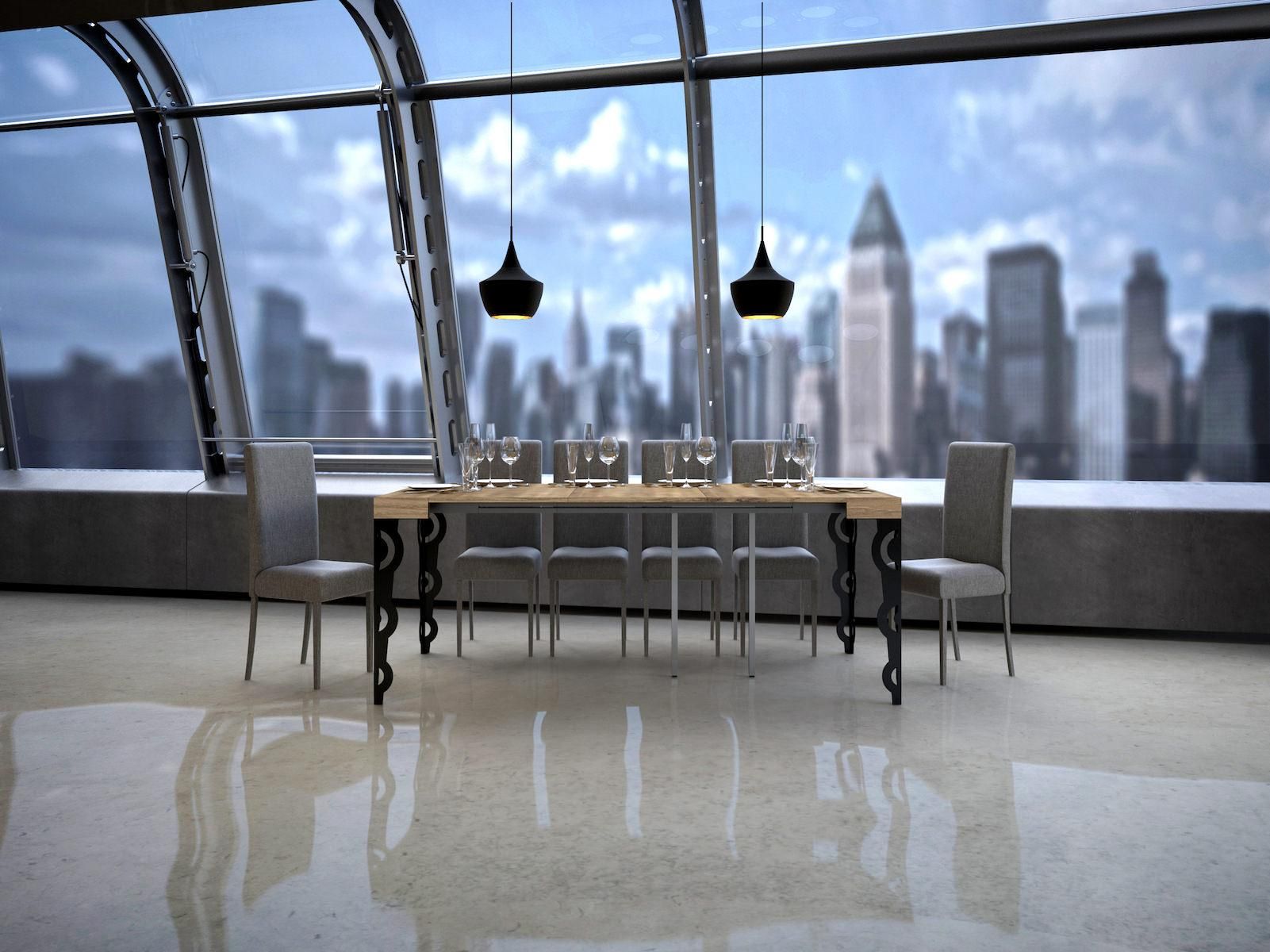 Tavolo consolle allungabile design moderno Narvik