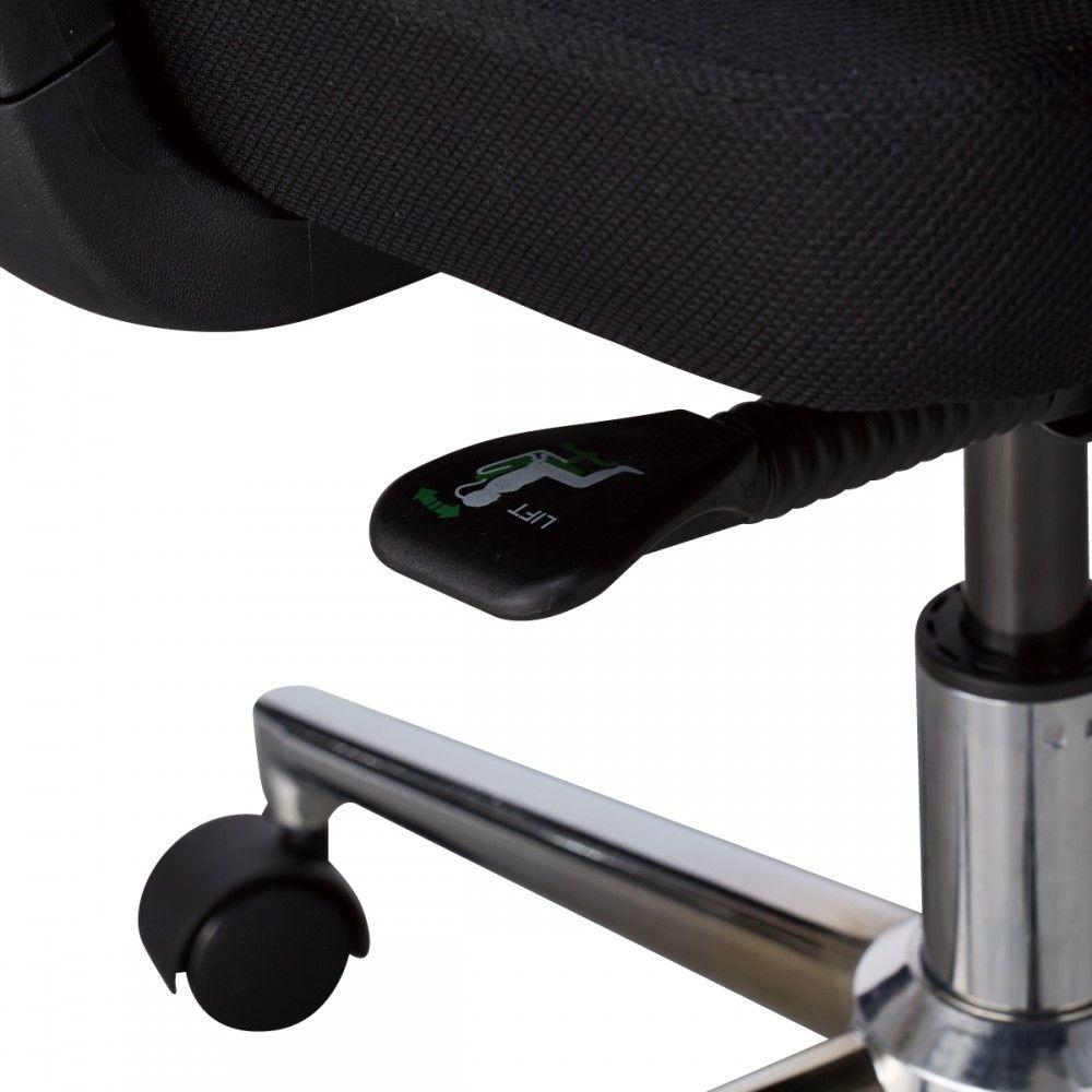 Sedia ufficio con schienale in rete e base cromata Alanis