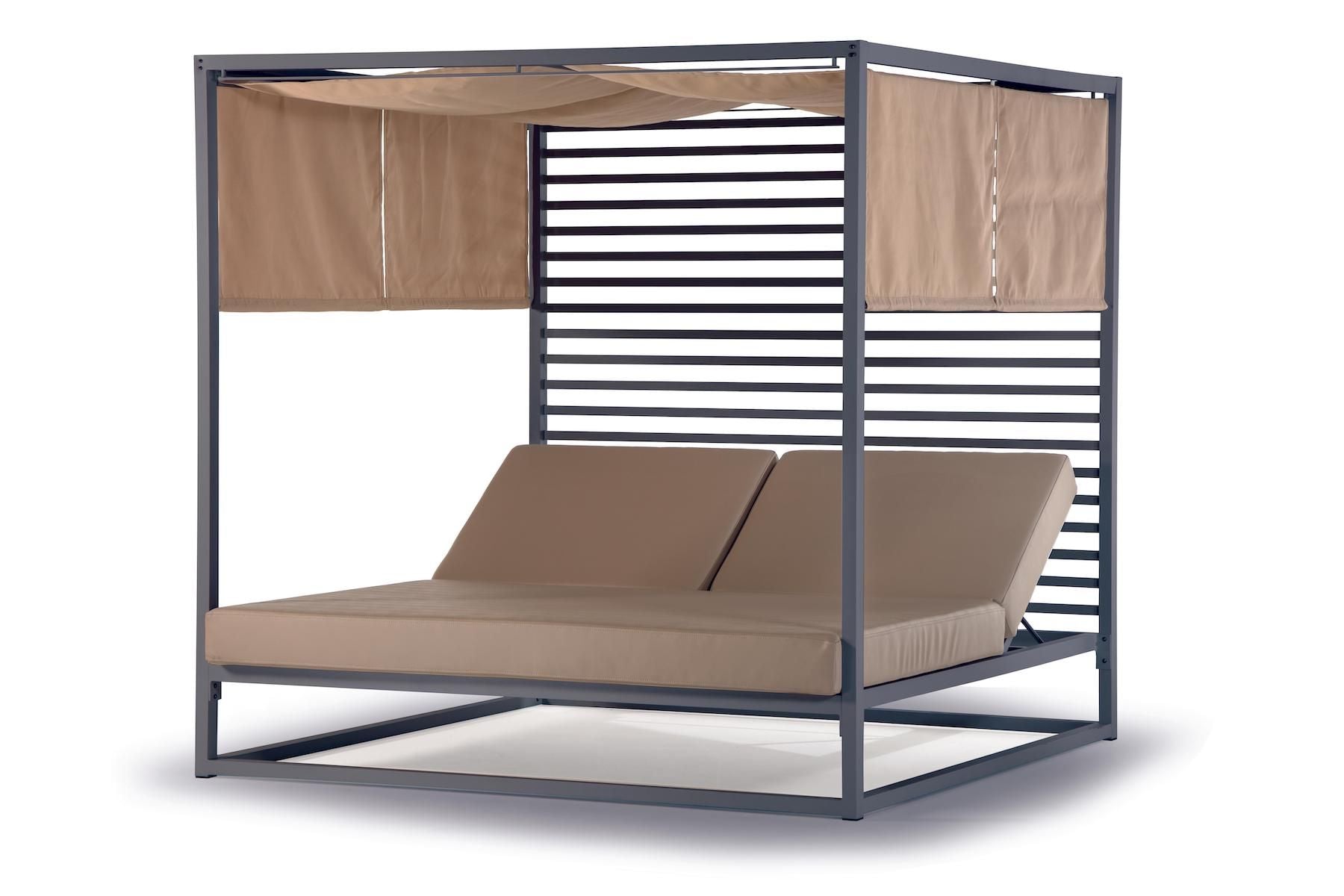 Lettino prendisole a baldacchino da esterno Antigua Lux