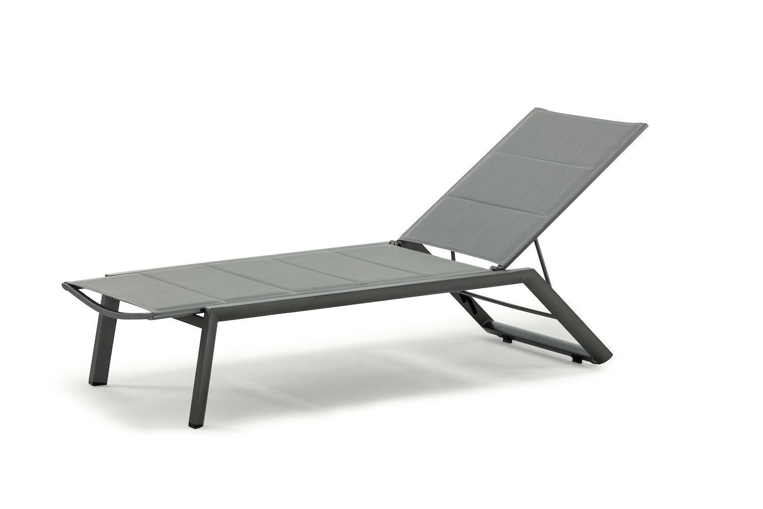 Set 4 lettini prendisole regolabili in alluminio e tessuto GS 924