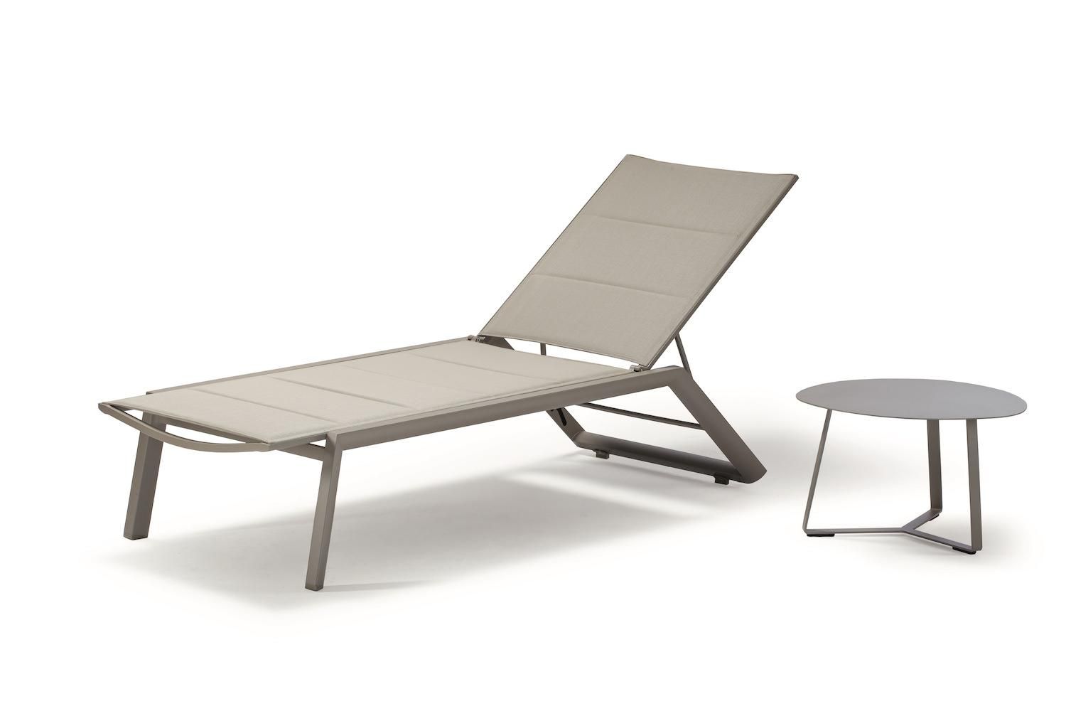 Set 4 lettini prendisole regolabili in alluminio e tessuto GS 924