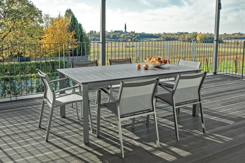Tavolo da esterno allungabile in alluminio Panarea