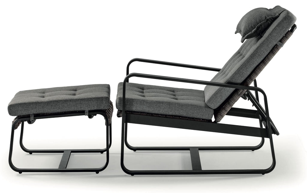 Coppia poltrone sdraio imbottite da giardino Capri