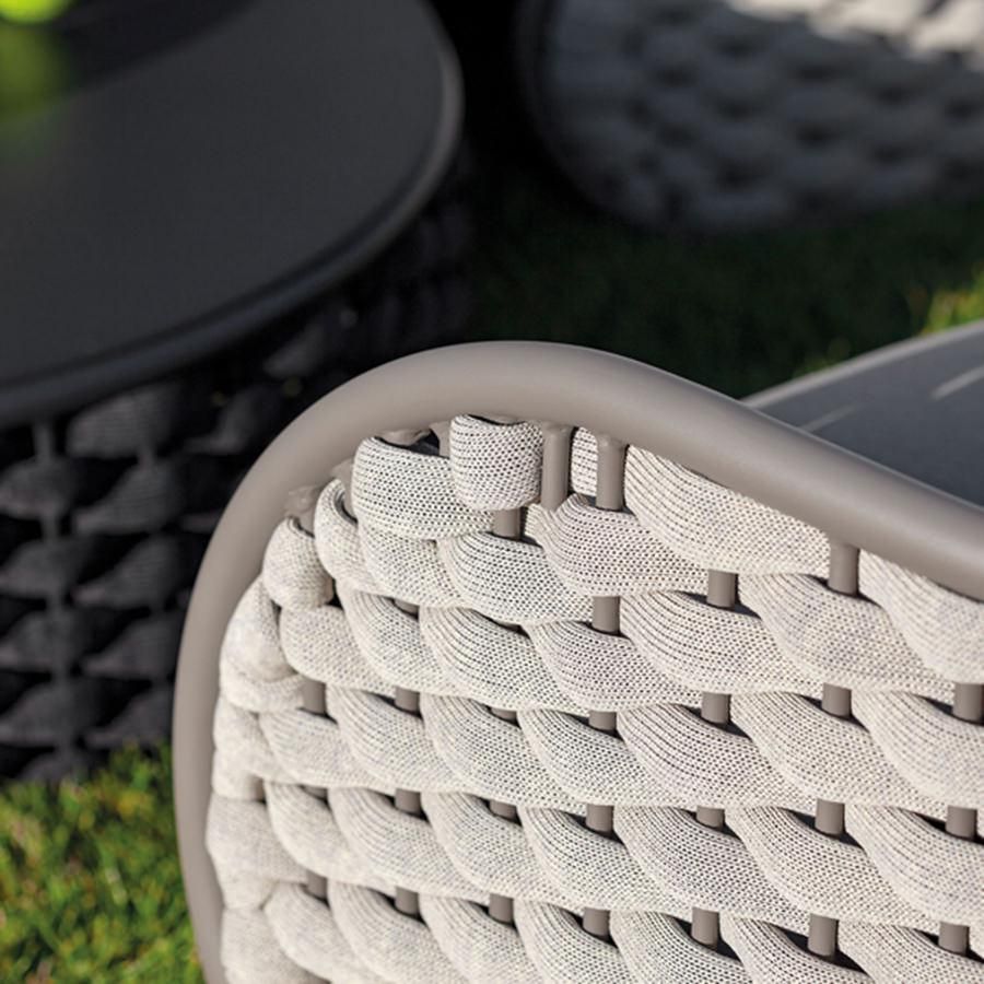 Salotto per giardino moderno in alluminio Mojo