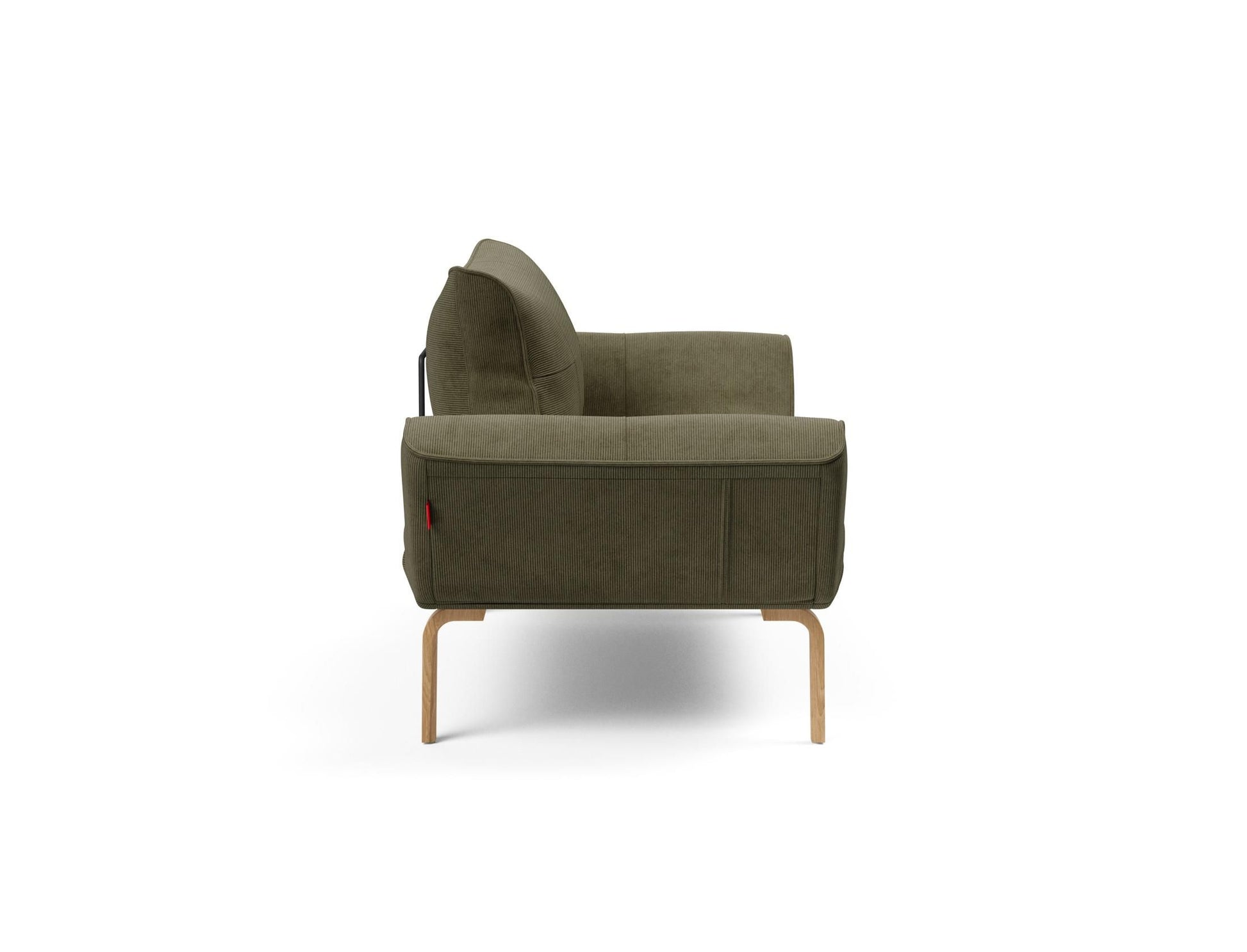 Divano letto singolo Zeal - Bow Legs - 316 Cordufine Pine Green