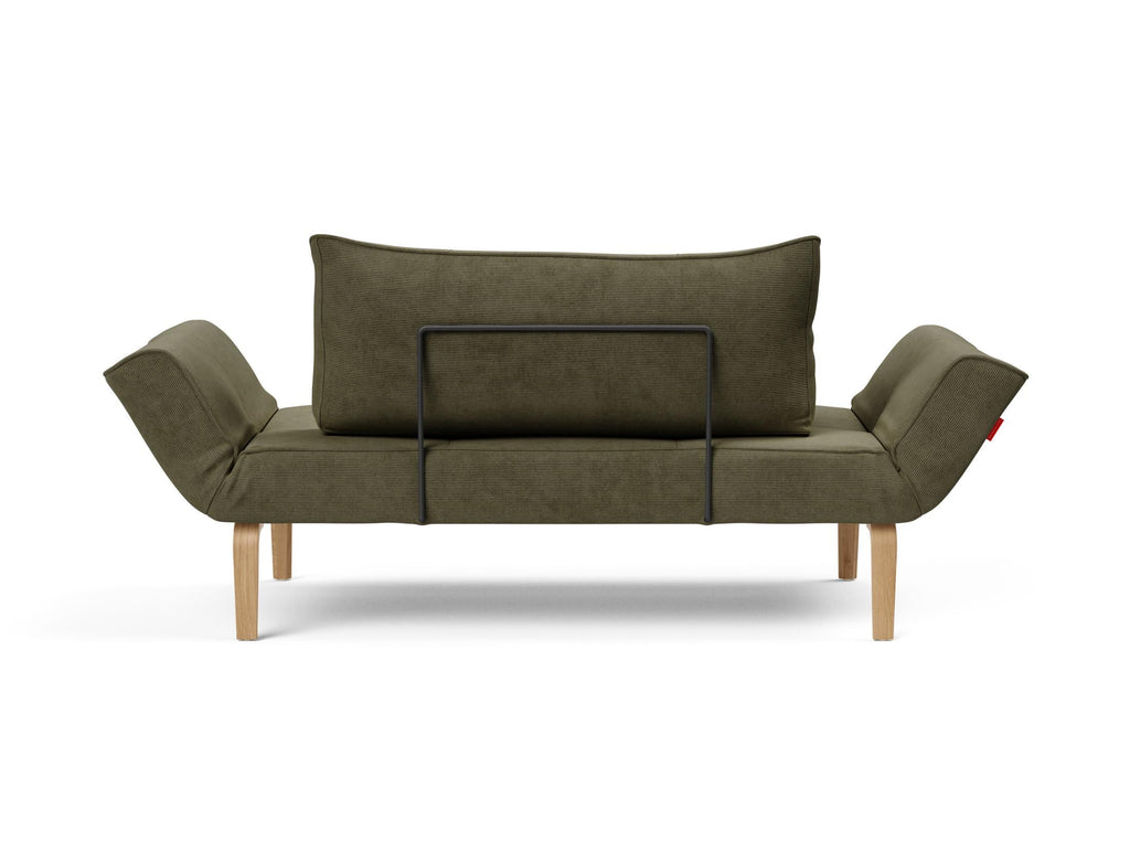 Divano letto singolo Zeal - Bow Legs - 316 Cordufine Pine Green