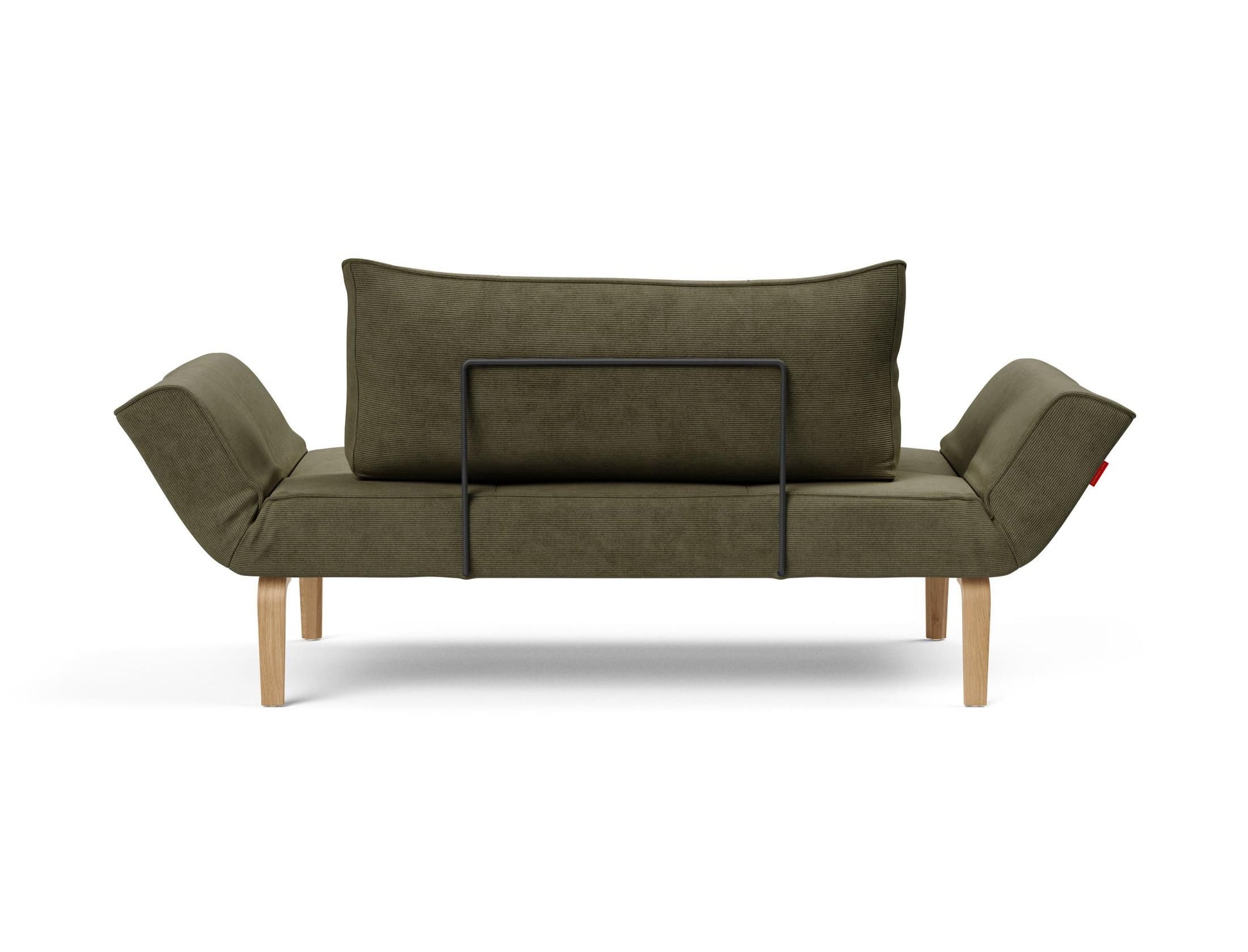 Divano letto singolo Zeal - Bow Legs - 316 Cordufine Pine Green