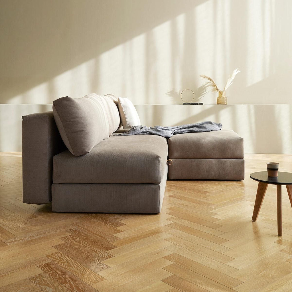 Divano letto matrimoniale con contenitore Osvald