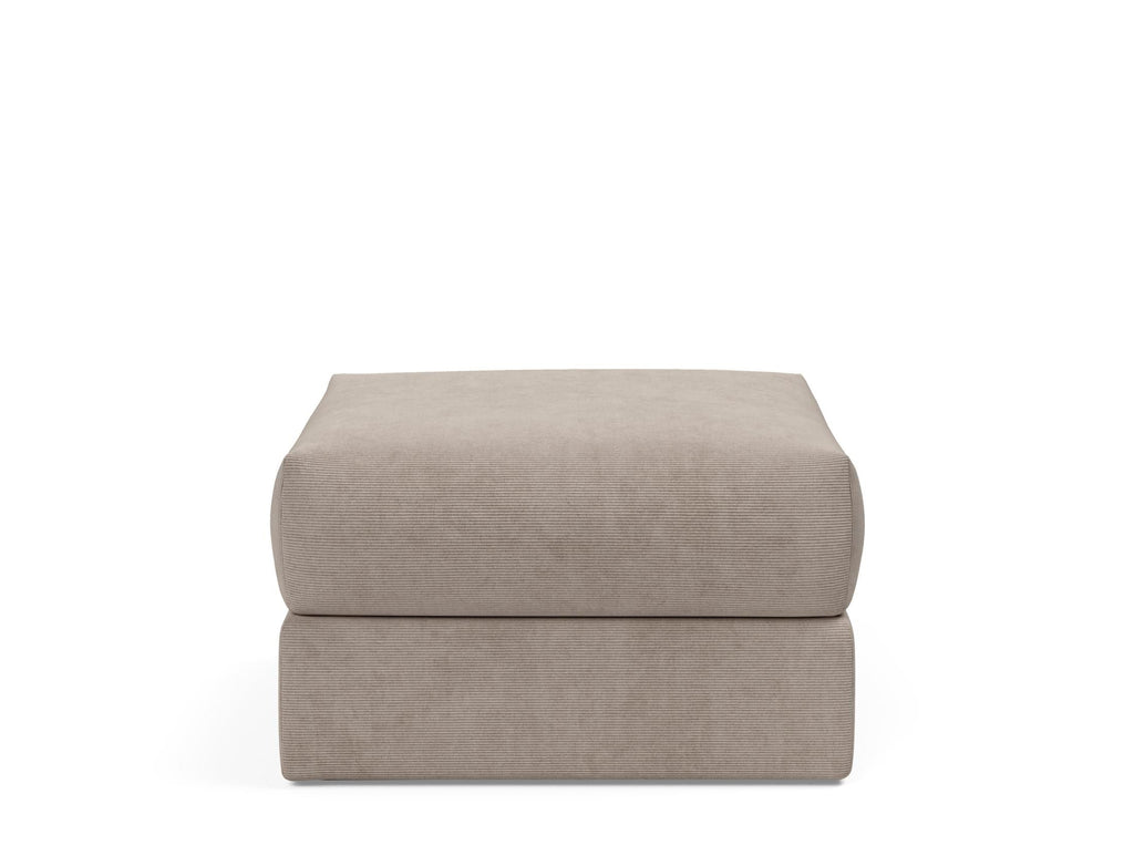 Pouf imbottito con contenitore salvaspazio Cornila