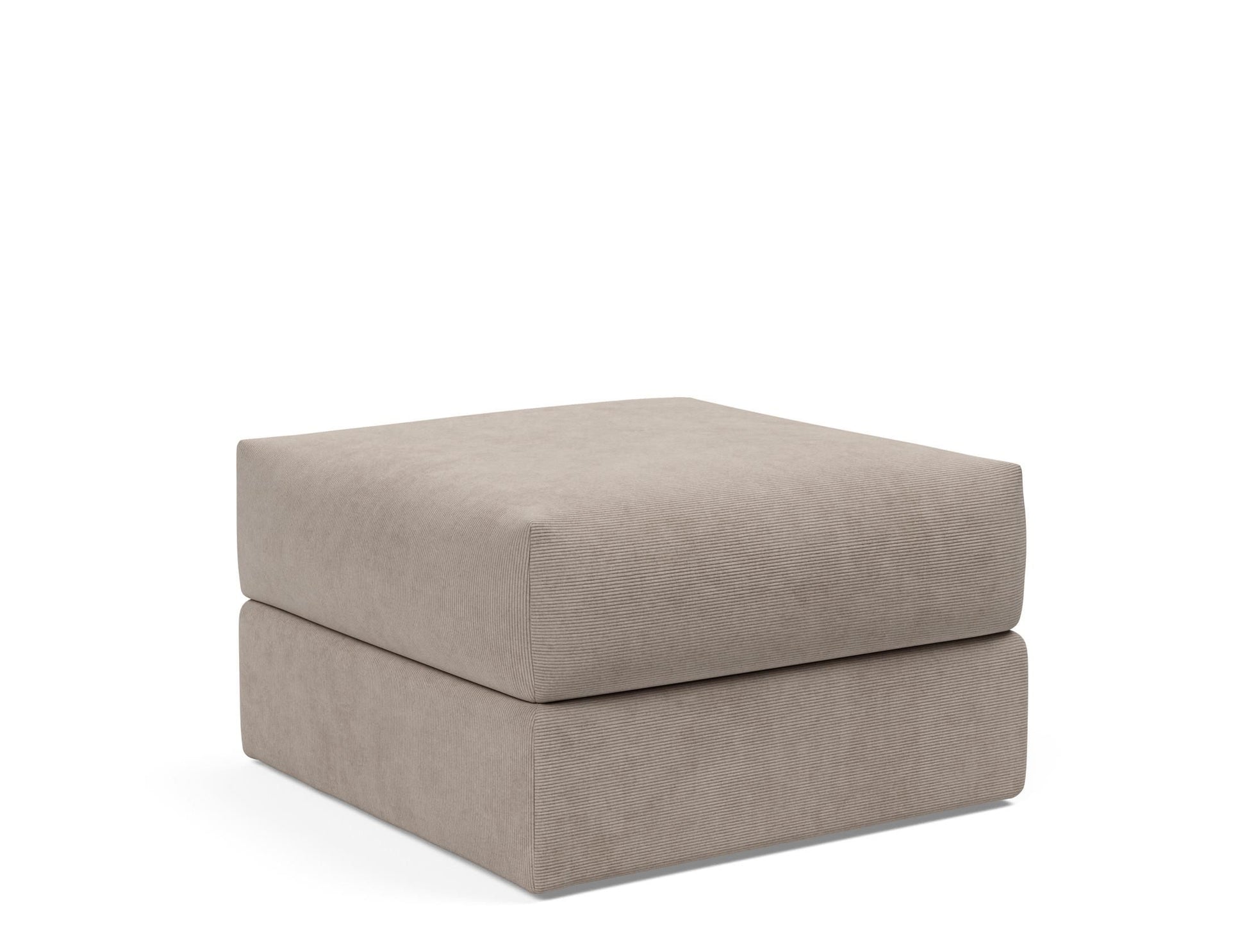 Pouf imbottito con contenitore salvaspazio Cornila