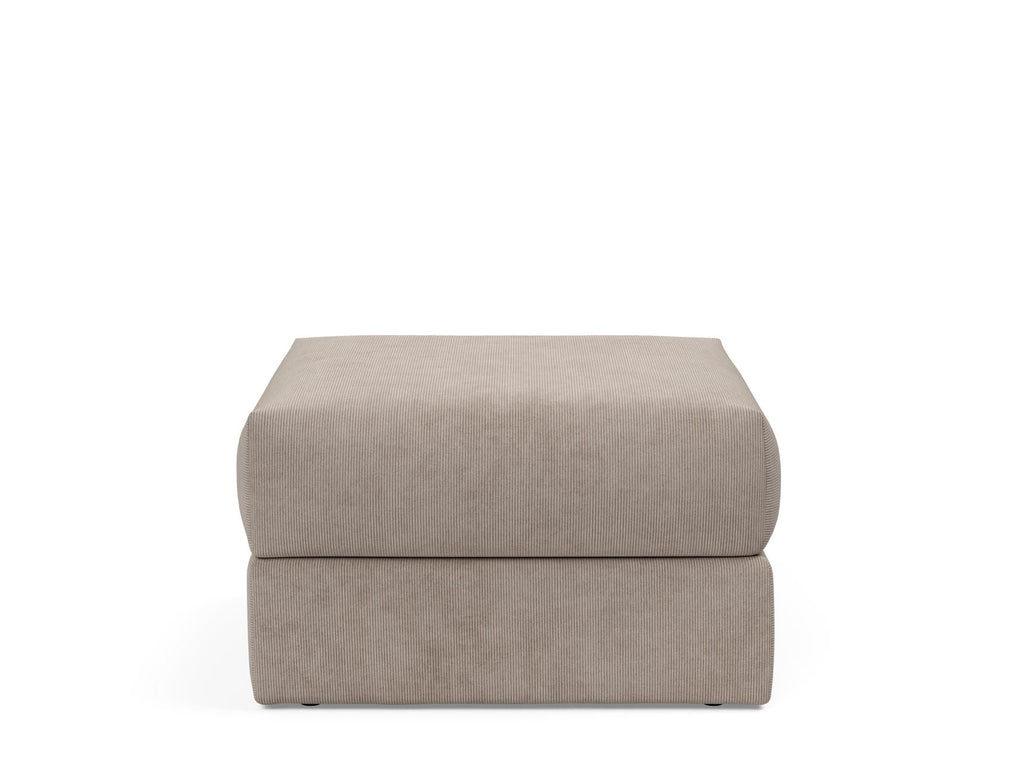 Pouf imbottito con contenitore salvaspazio Cornila